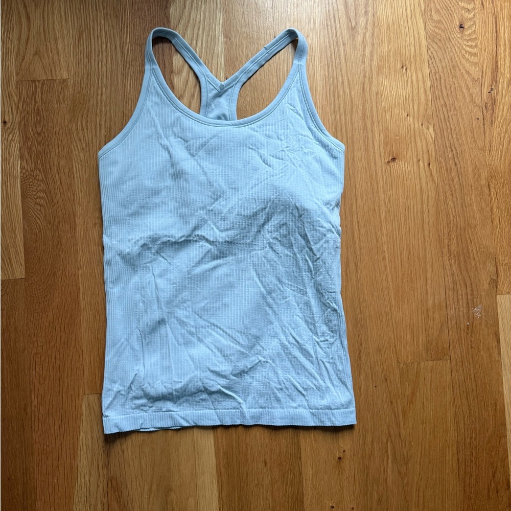 Lululemon Athletica “Ebb to Street” Light Blue Tank Top
